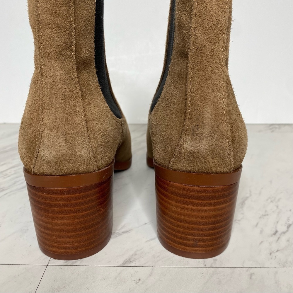 Steve Madden Rhiannon Cognac Suede Chelsea Bootie 7M - Picture 4 of 14